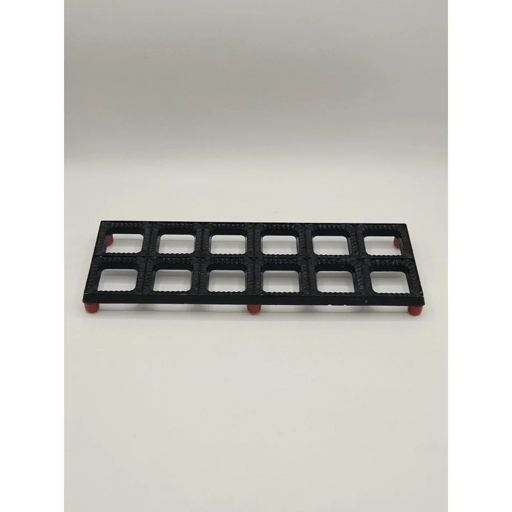 Vintage Ravioli Maker Tray Metal Grid Pasta Press 12 Square Mold Kitchen Tool